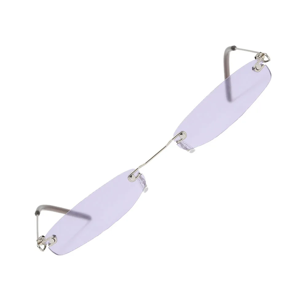 

Square Sunglasses Retro Shape Unisex Vintage Rimless Trendy Fashion Small Glasses UV400 Protection Outdoor Party Accessories