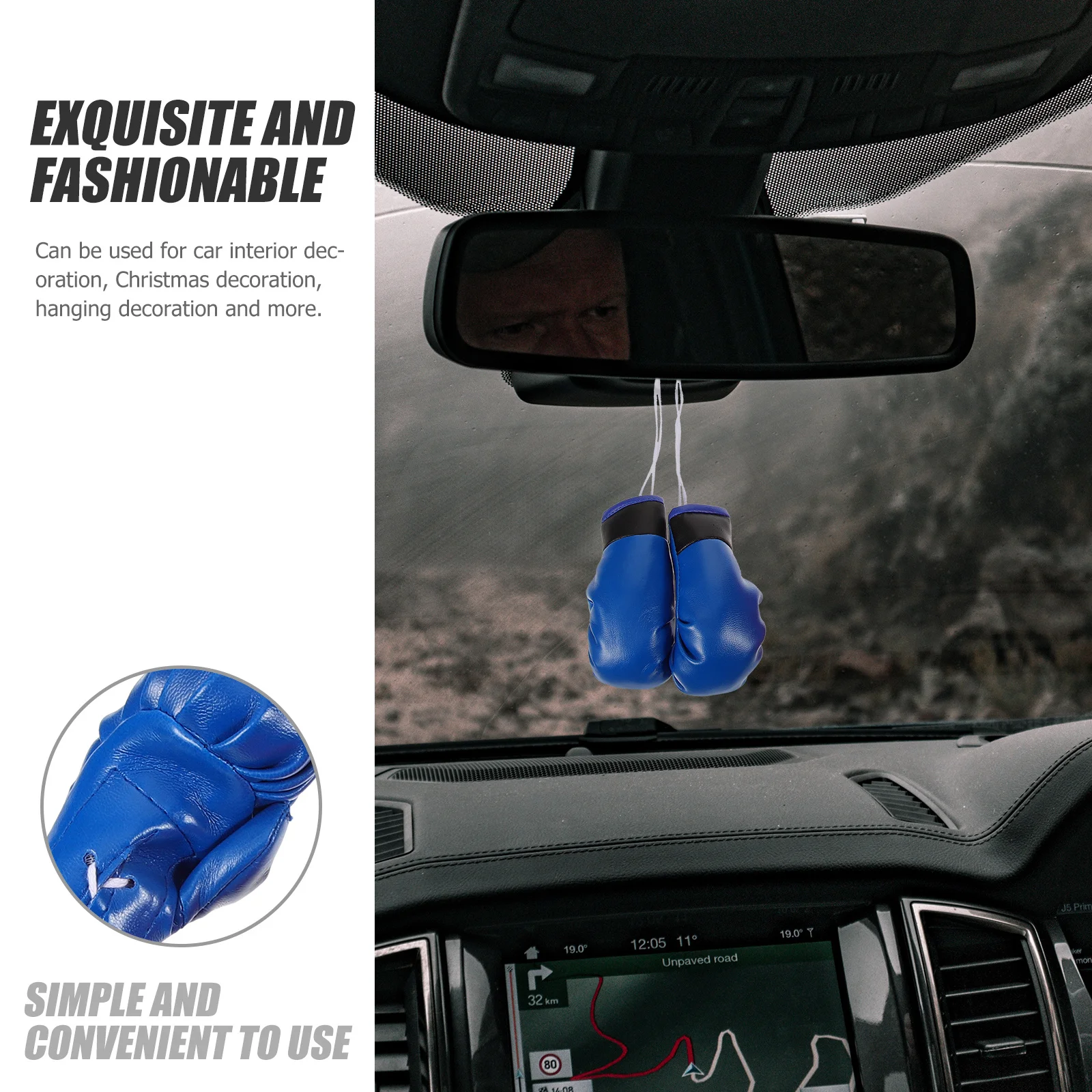 

Mini Boxing Gloves Hanging Ornament Car Interior Decor Christmas Party Decoration Home Office Cosplay Xmas Supplies