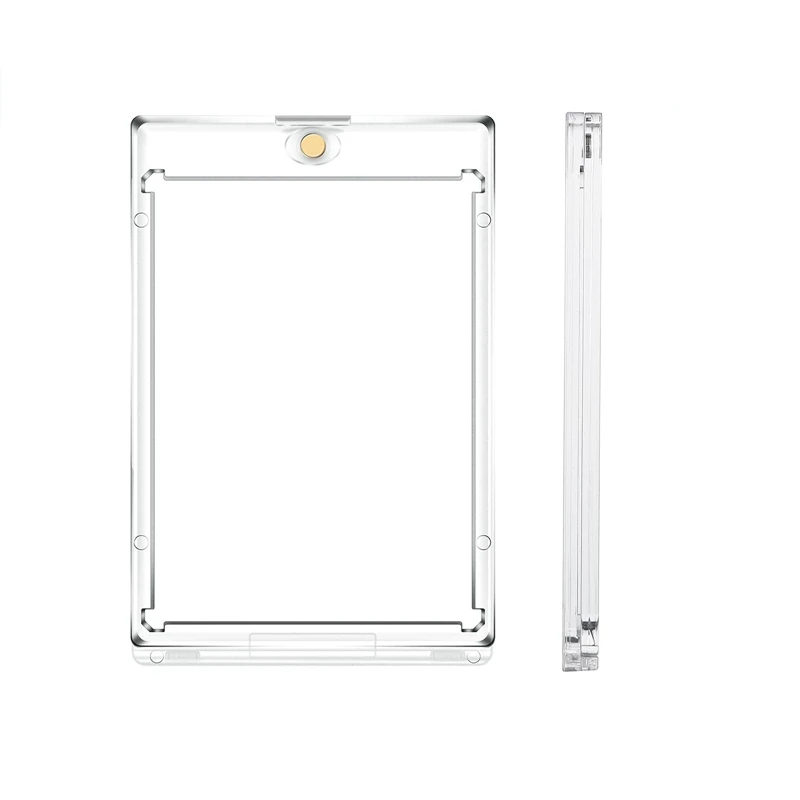 Estuche magnético para tarjetas, soportes de acrílico transparente para béisbol, fútbol, deportes, comercio y exhibición de tarjetas, 10 piezas, 35 Pt