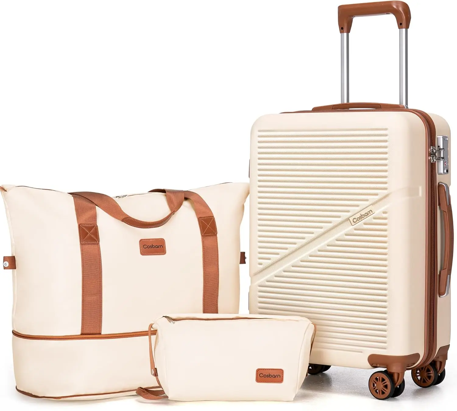 

Airline Approved Carry-On Luggage Set, 20 Inch ABS Hardside Suitcases with Wheels and TSA Lock for Travel