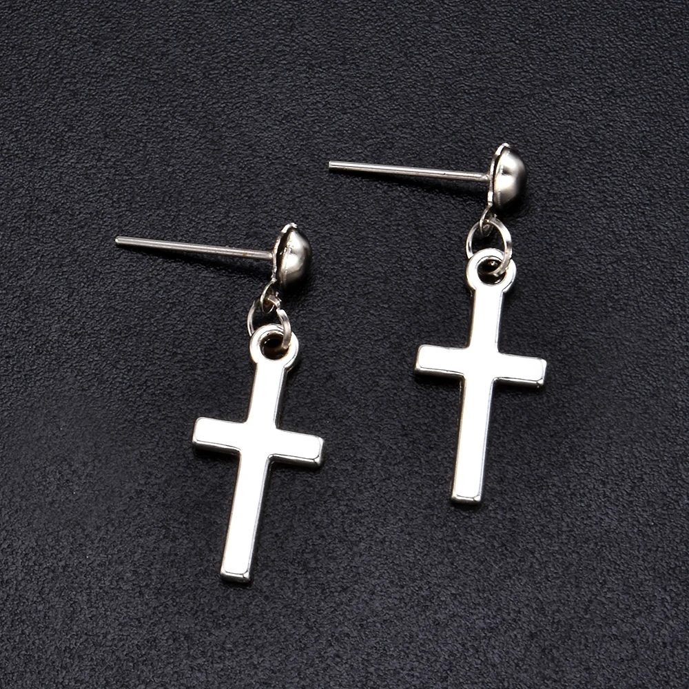 

Women Fashion Punk Cross Pendant Cartilage Drop Dangle Earrings Jewelry Aretes De Mujer Modernos 2022