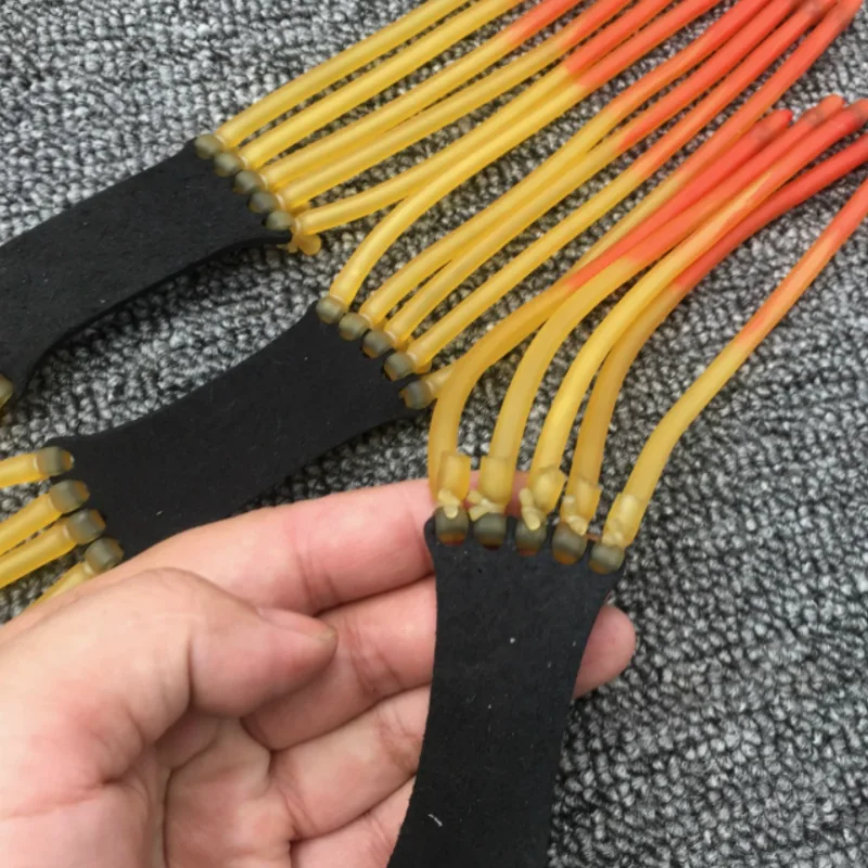 10 Strands Slingshot Rubber Bands Natural Latex Elastic Bands 37.4 Cm Total Length Spare Parts for Outdoor Slingshot Shooting