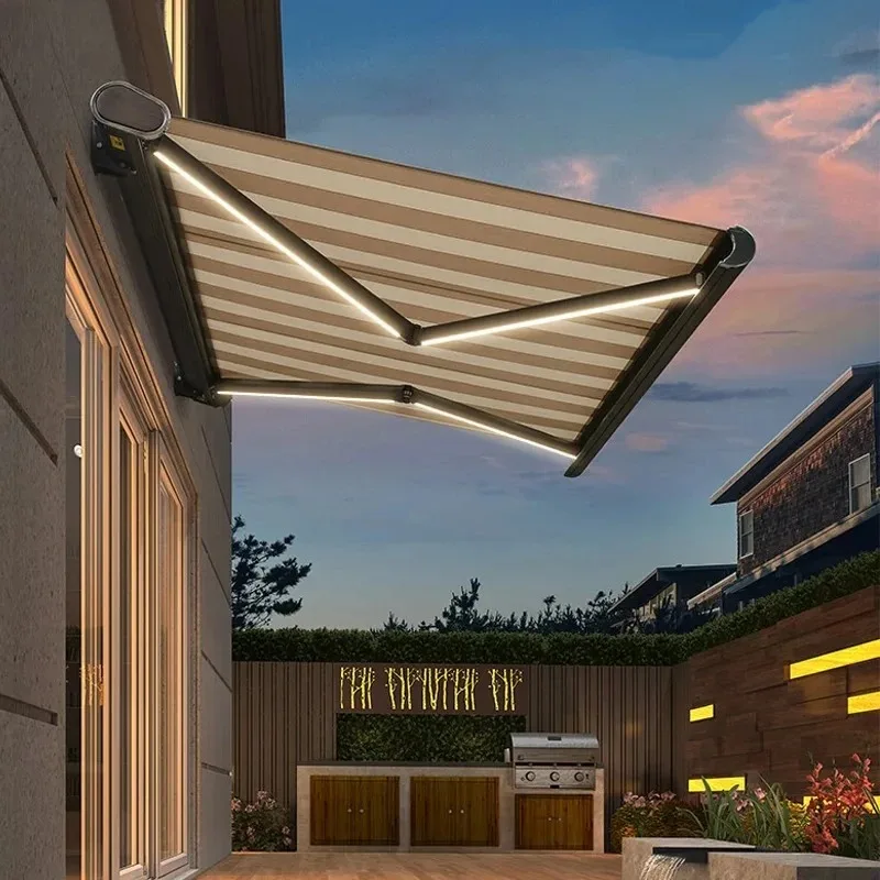 

Garden Roof Fully Automatic Retractable Electric Awning - Electric Waterproof Outdoor Patio Awning with Remote Control