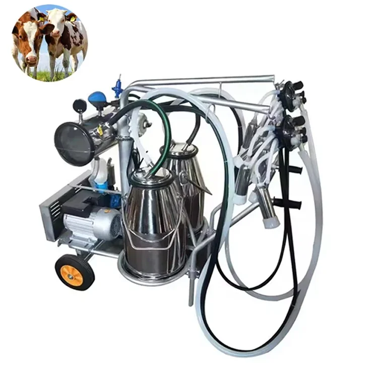 single and double barrel cow milking machine/stainless steel milking machine