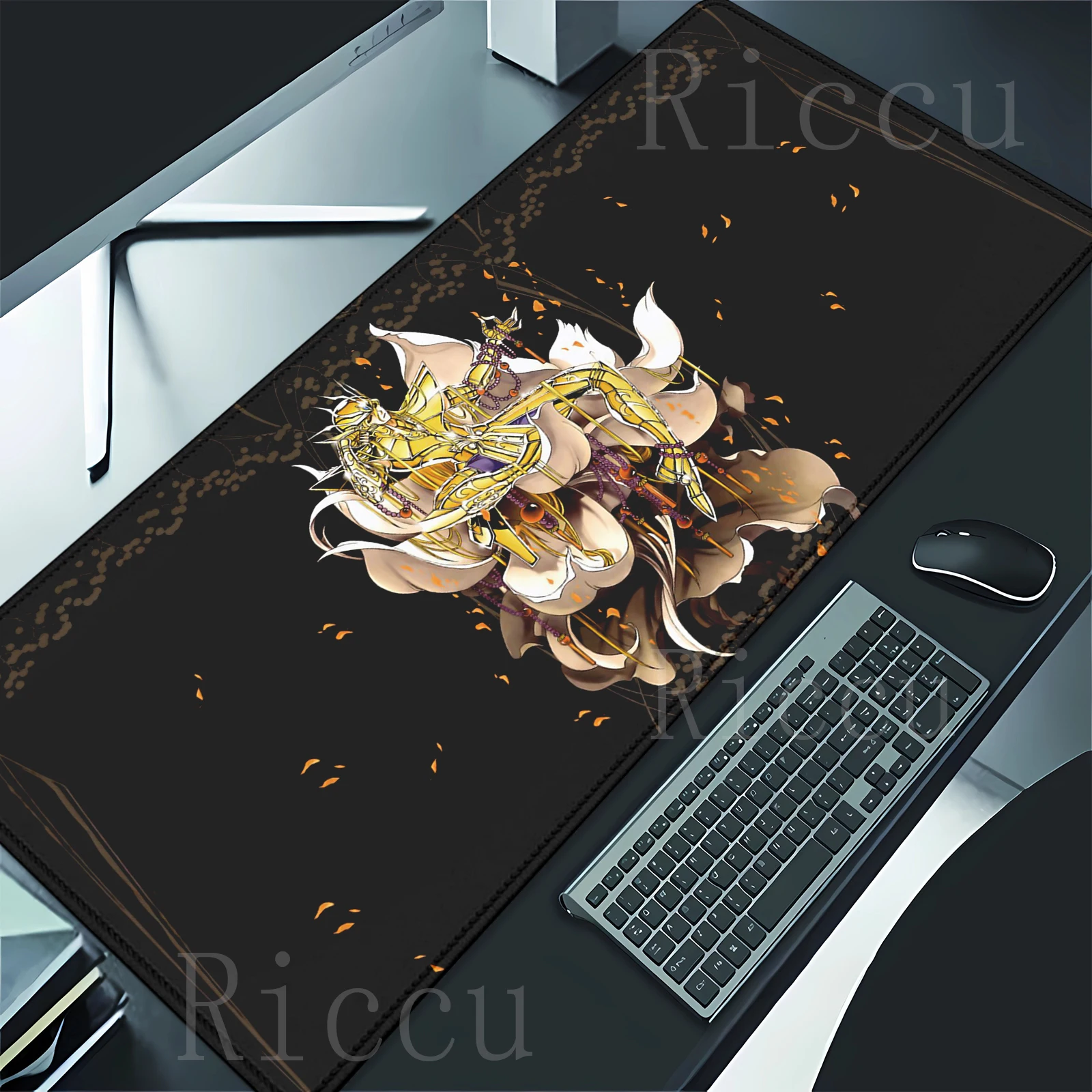 HD 400x900mm S-Saint Seiya Mouse Pad Gamer Desk Protector Gaming Pc Accessories Japan Anime Mats Deskmat Keyboard Mat Carpet Xxl