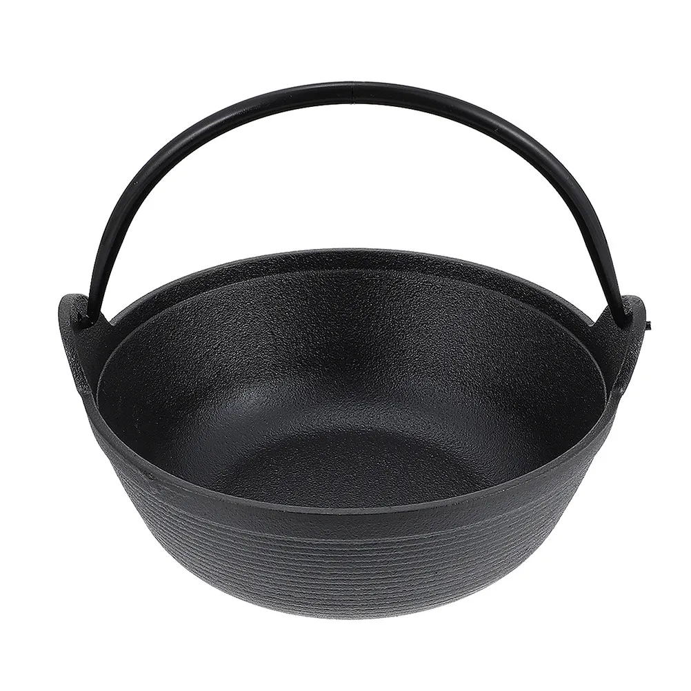 

Outdoor Cast Iron Dutch Oven Pot Non-Sticky Camping Picnic Cookware Large Capacity Even Heat Distribution Versatile Stew Soup