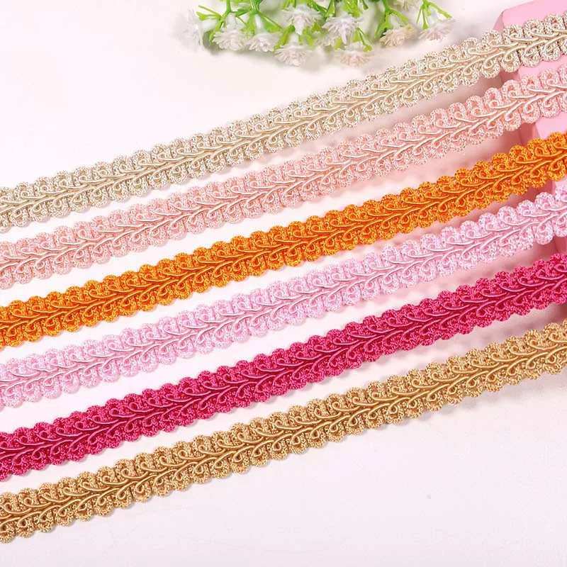 40M/Roll 12MM 1.2CM Colorful Polyester Centipede Lace Ribbon For Hair Ornament Garment Gift Packaging DIY Handcraft Supplies