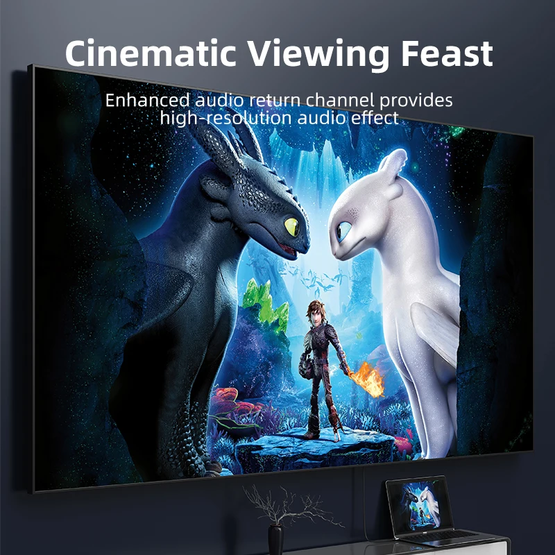 CABLETIME USB C HDMI-compatible Cable 4K 60Hz Type C to HDMI Thunderbolt 3 for Samsung Huawei Book pro C029