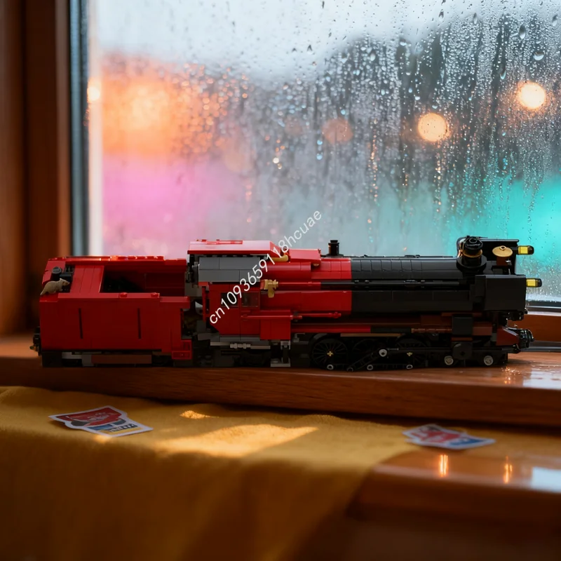 

731 шт. MOC малиновая ночная модель, строительные блоки, архитектура, сборка, рождественский подарок, творческая идея «сделай сам», кирпичная игрушка на день рождения