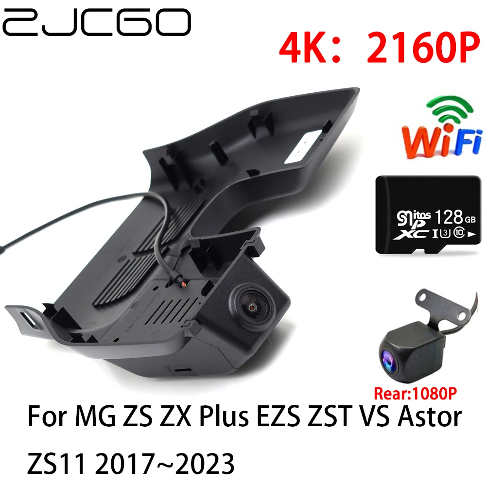 

ZJCGO 2K 4K Car DVR Dash Cam Wifi Front Rear Camera 2 Lens 24h Parking for MG ZS ZX Plus EZS ZST VS Astor ZS11 2017~2023