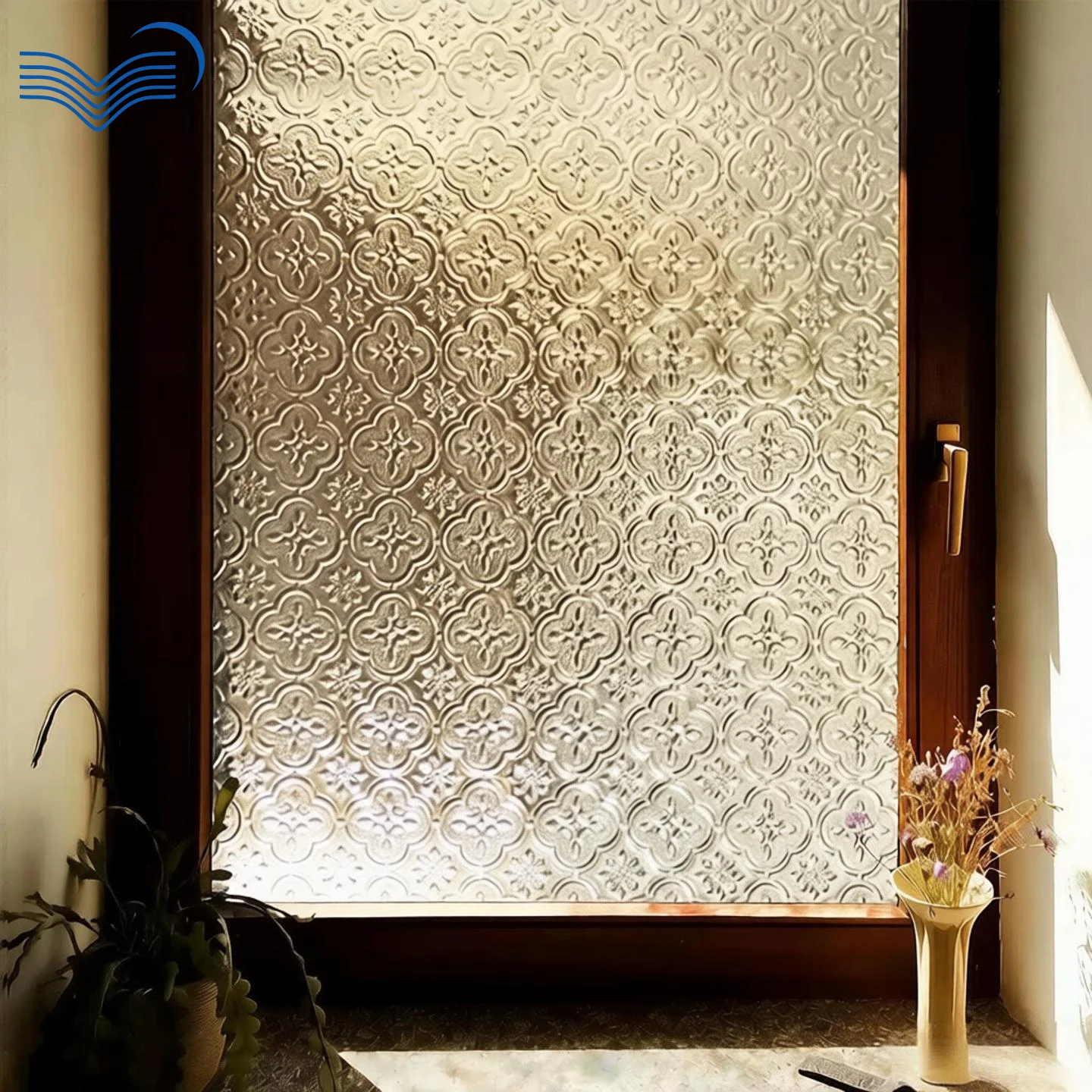 Multi Pattern Vintage Static Cling Window Film Decorative Privacy Window Decal for Bedroom Bathroom Balcony Anti-peep Sticker