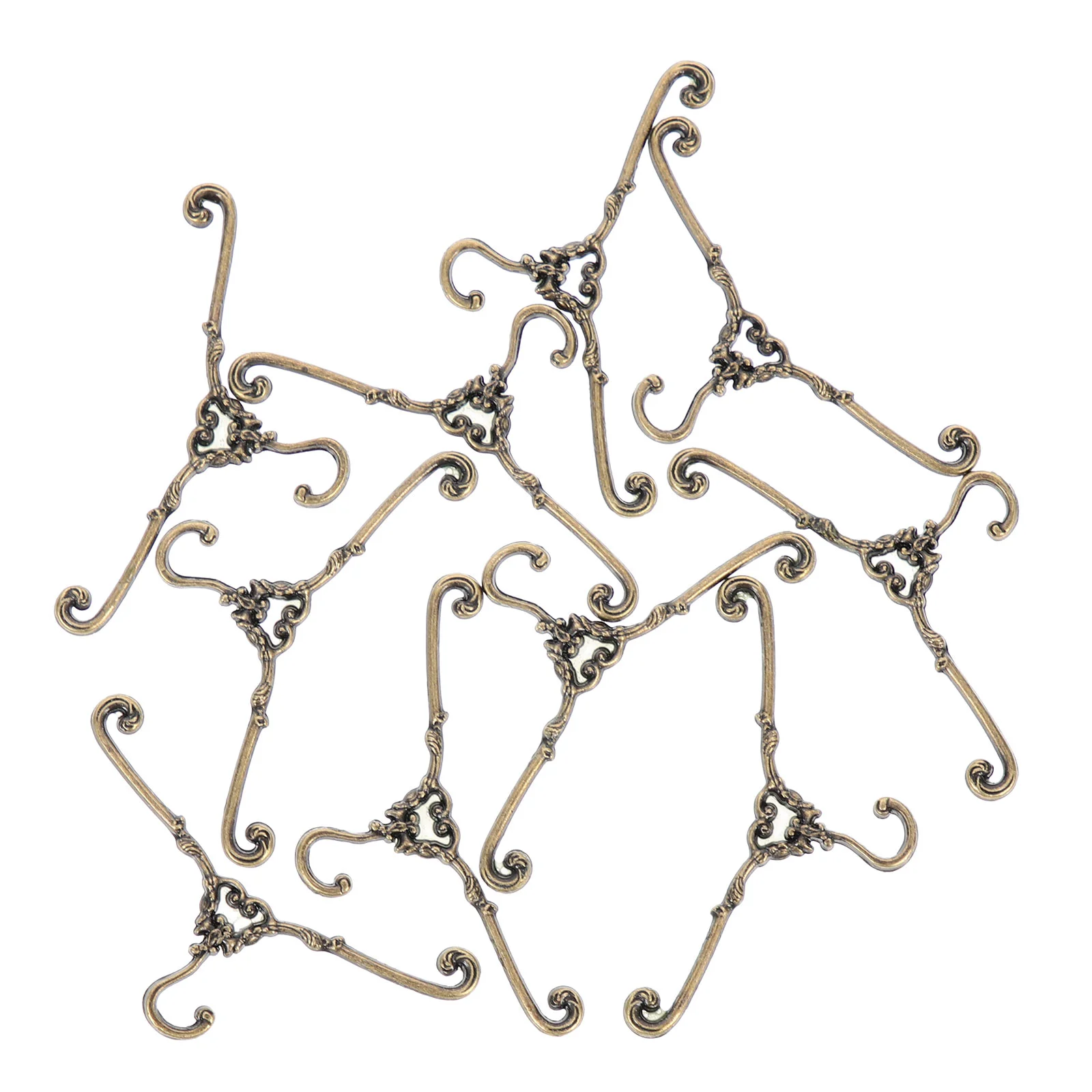 

10Pcs Tiny Clothes Hangers Dolly House Clothes Rack Dolls Dress Hanger tiny house kit clothes hangers