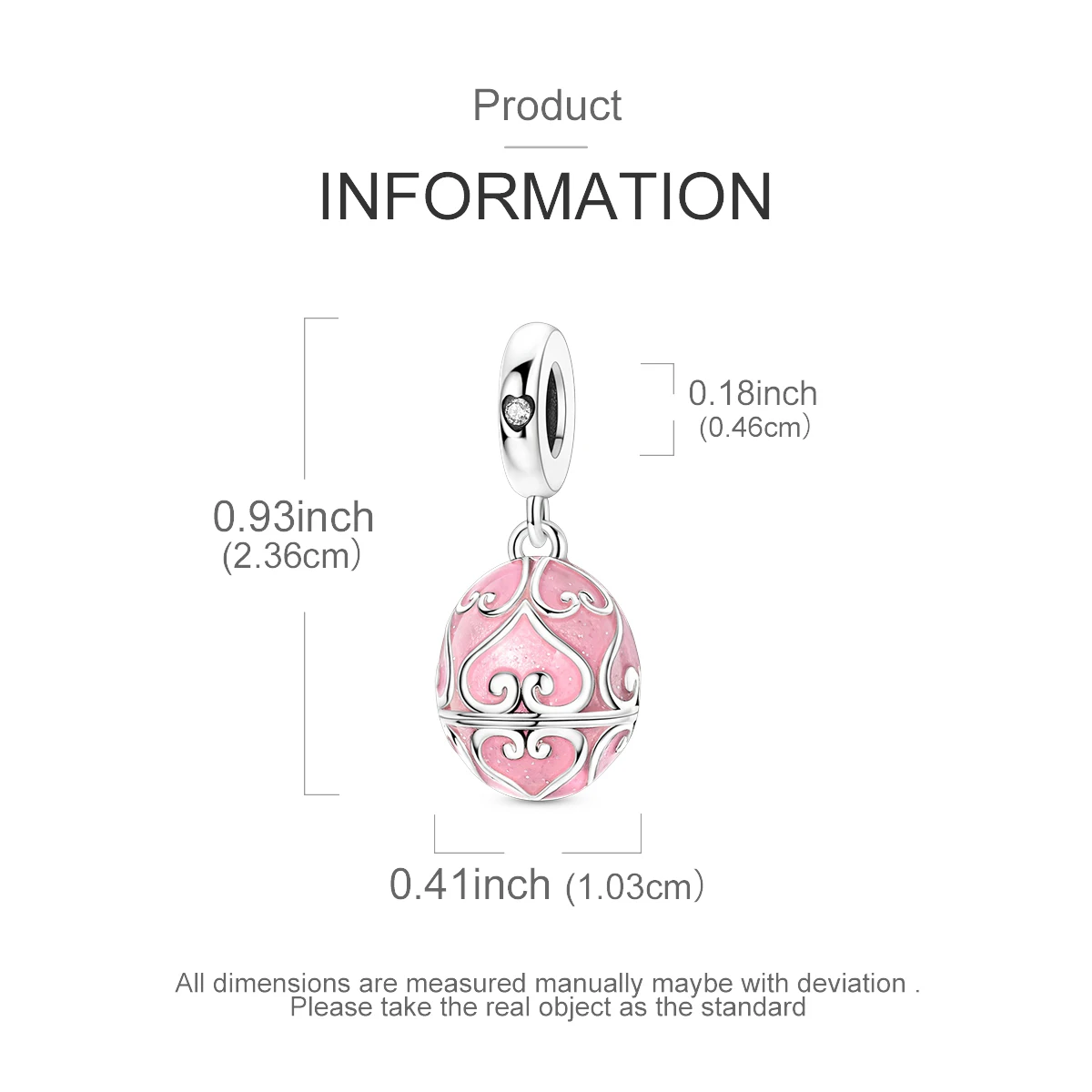 925 Sterling Silber Anhänger, aufklappbare Charms, russische Matroschka, Katze, Osterei, Globus, passend für Armband, Halskette, DIY, Damenschmuck – Detail 15