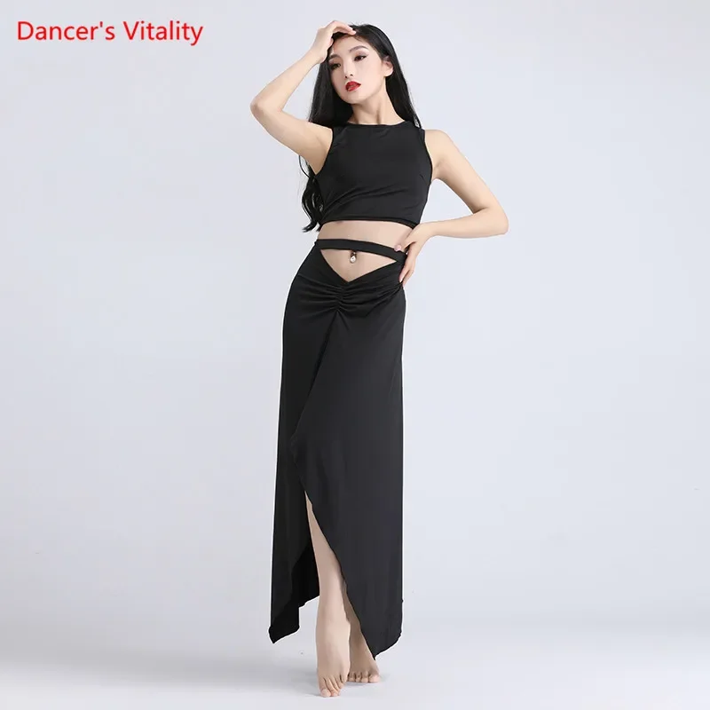 New Lady Belly Dance Costume Practice Belly Dance Sets Wear Mesh Skirt Oriental Dance Belly Dance Top&skirt Dancing Dress Suit