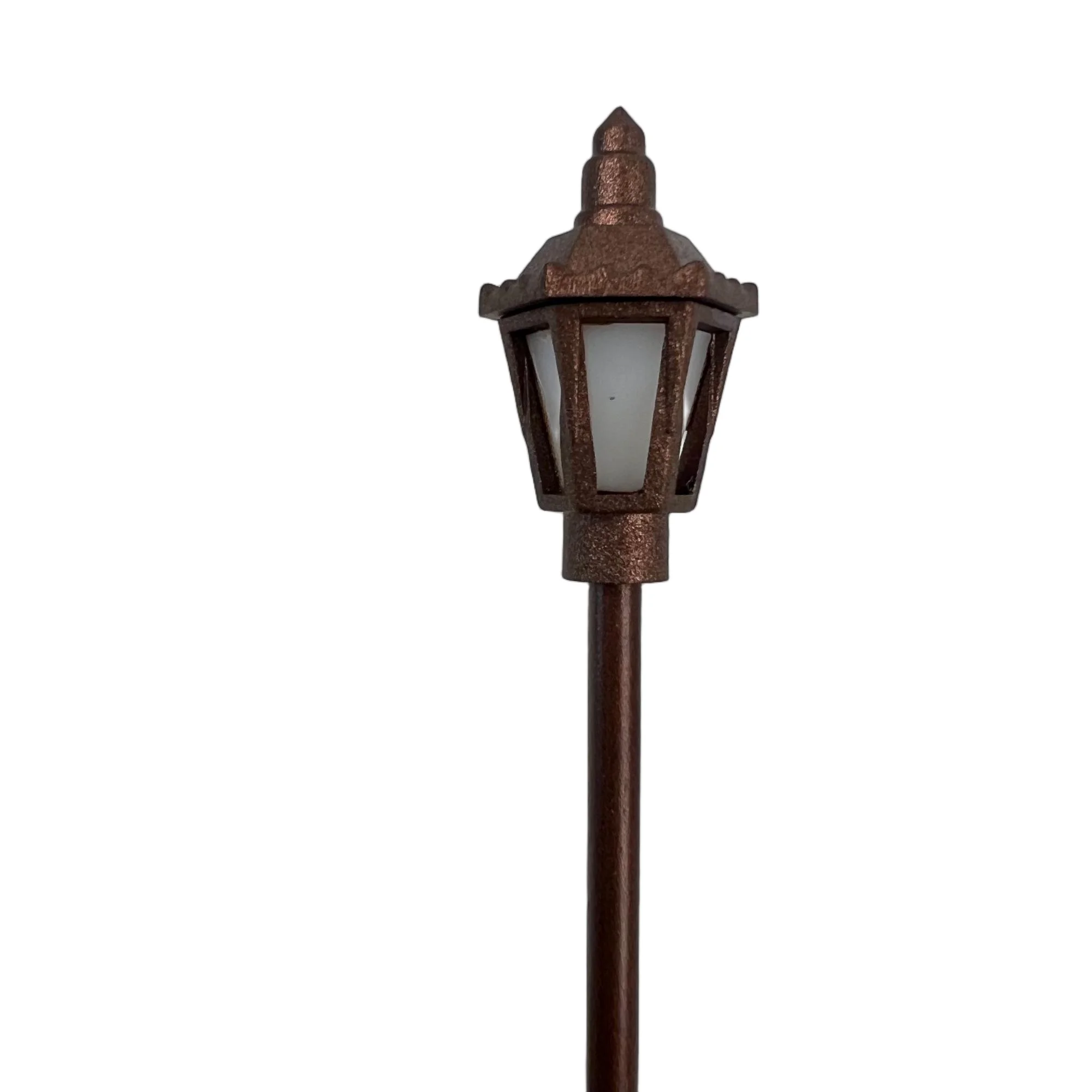 5PCS HO N Scale Miniature Antique Street Lamp Post Wired LED Light Model for Railway Train Architecture Building Sand Scenery