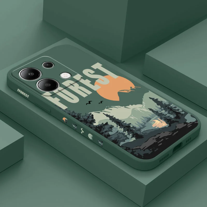

Verdant Forest Phone Case For Xiaomi Redmi Note 13 12 12S 11 11S 10 10S 9 9S Pro Plus 4G 5G Liquid Silicone Cover