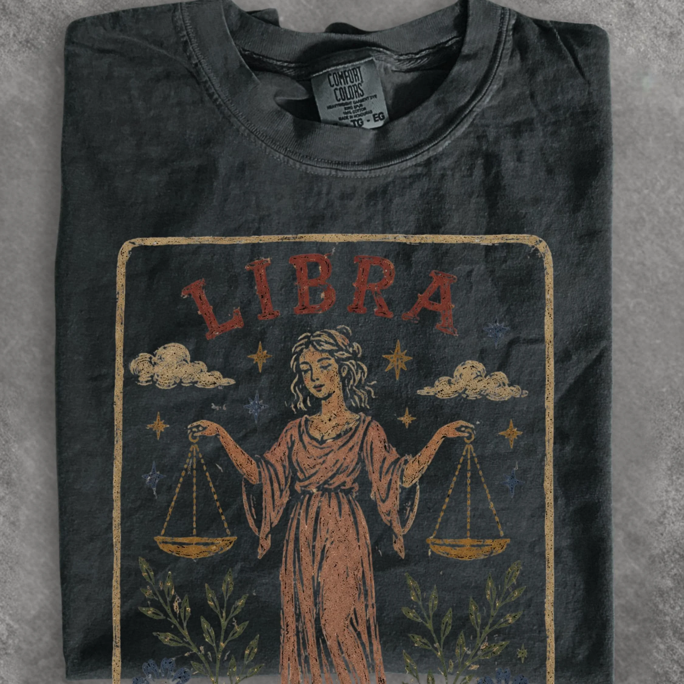 Libra Zodiac Shirt, Vintage Tarot Card Tee, The Balancer T Shirt, Celestial Astrology Graphic Tee, Libra Birthday Gift T-shirt