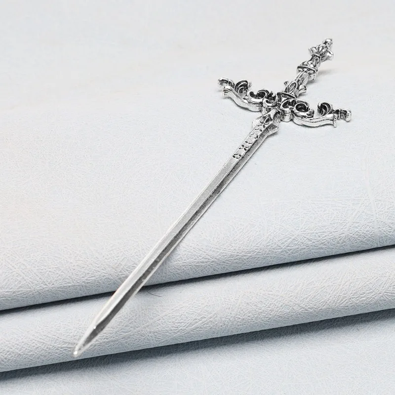 Vintage Sword Hair Styling Pin Creative Ancient Costume Prop Hair Accessory for Bun Hairstyle Cosplay Historical Role Play Gift