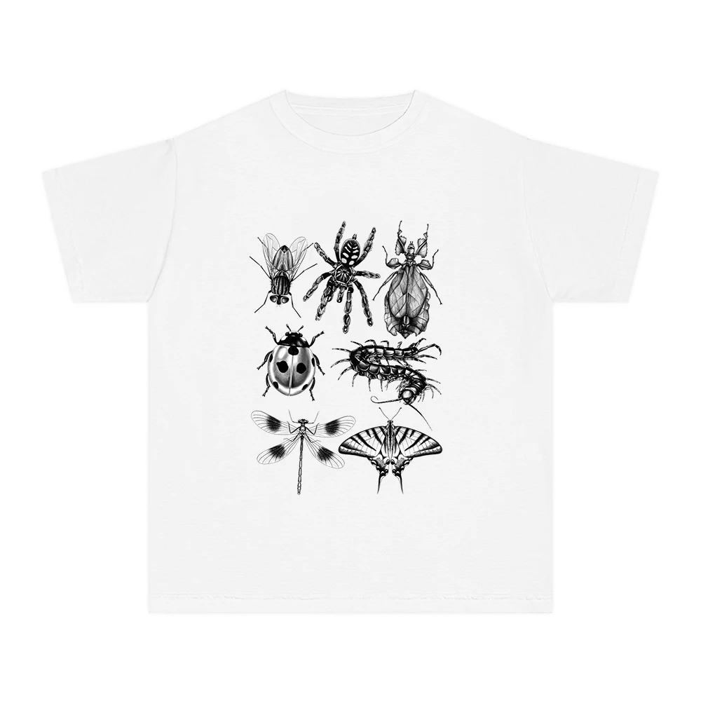 Y2K Style Printed Women's Punk Crop Top, 2000s Retro Girl Gothic Fairy Style Decadent Emo Girl.graphic T Shirts Fashion Y2K Top