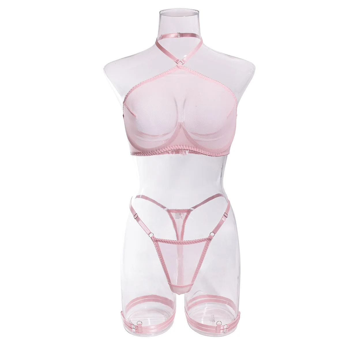 Women Transparent Underwear Set Sexy Costumes Delicate Bra Kit Push Up Sexy Lingerie Bra Panties Set Outfit Fancy Intimate image 6