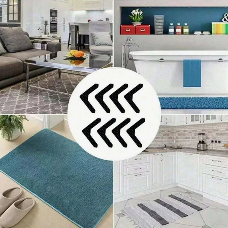 Multi specification Carpet Pad Anti-Slip Tape, Washable Carpet Corner Edge Anti-Slip Stickers, Suitable For Floors and carpet