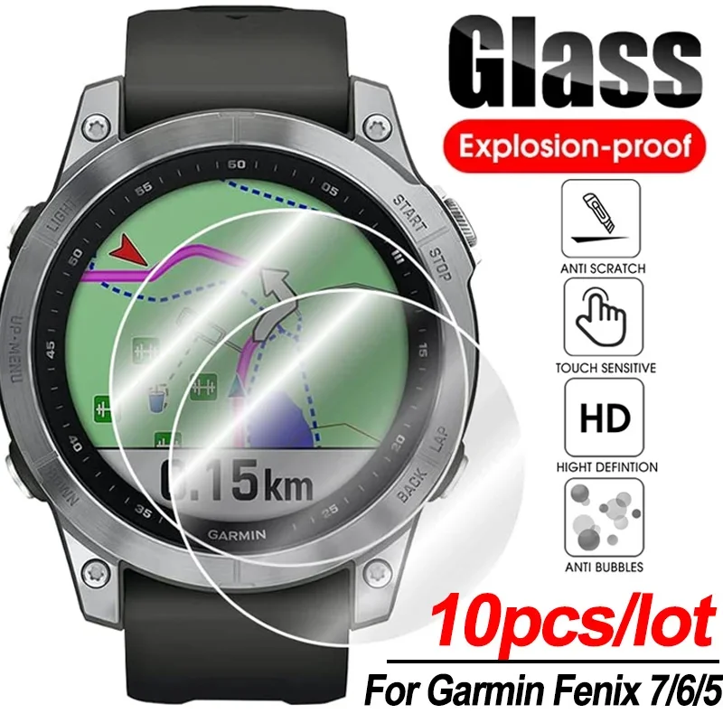 Tempered Glass for Garmin Fenix 7S 7X 6S 6X Pro Sapphire 5S HD Screen Protectors Anti Scrach Film for Fenix5 6 7 Accessory