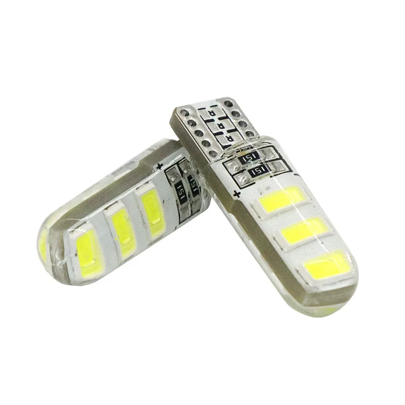 

2000PCS Turn Signal Trunk T10 5630 6 SMD Silicone LED Car Canbus Lamp Tail Parking Fog Wedge Reverse License Light DC 12V