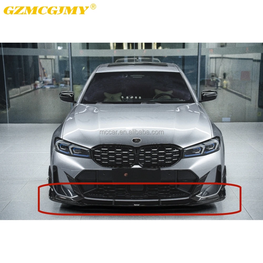 High Glossy Front Lips For BMW 3 Series G20 G28 LCI Car Bumpers Dry Carbon Fiber MC Style Front Bumper