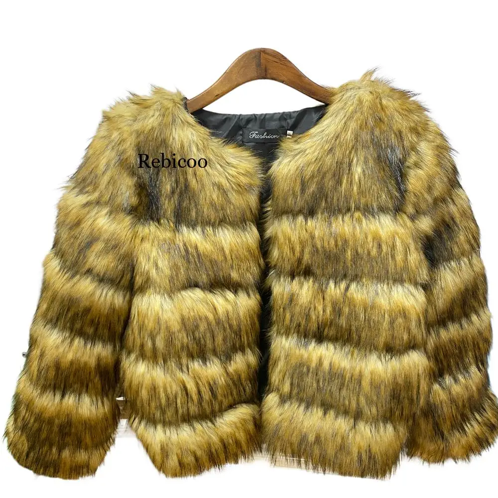 Fur coat Environmental fur winter new style Women\'s clothing Leather fake fur coat High quality fur Round neck to keep warm