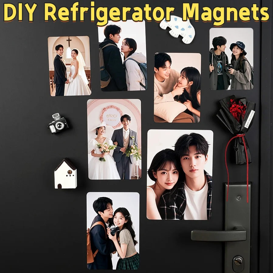 DIY Fridge Magnets, Magnetic Photo Fridge Decorations, Custom Personalized Image Magnets, Home Decor for Pets or Family
