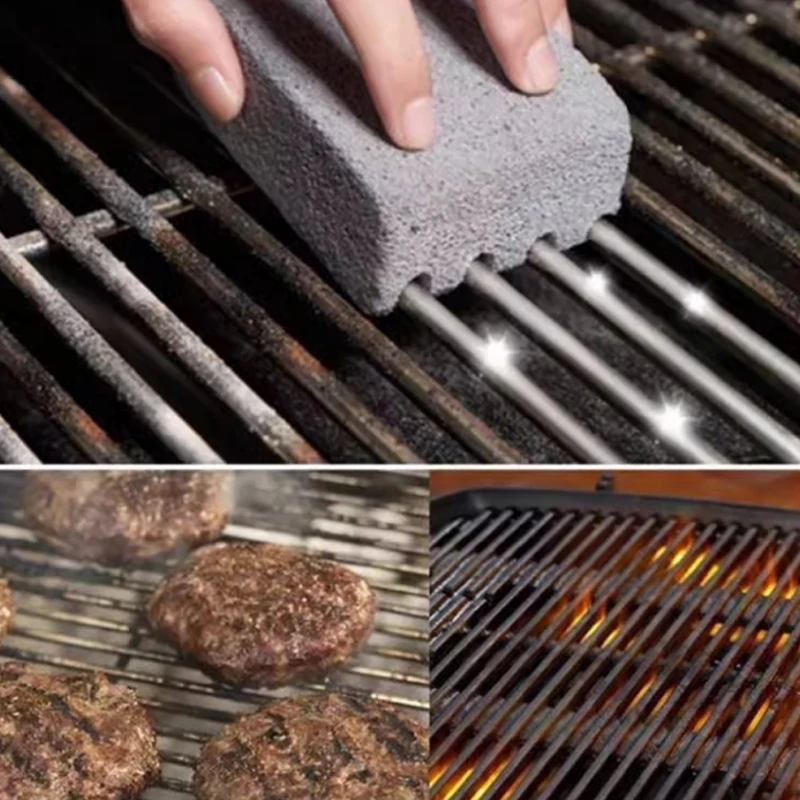 BBQ Grill Cleaning Brick Block Barbecue Cleaning Stone Racks Stains Grease Cleaner BBQ Tools Oil Stain Cleaning