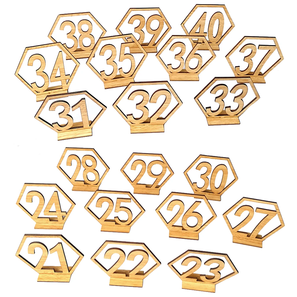 

20 Pcs Table Numbers Hollow Hexagon Banquet Wedding Party Wedding Table Numbers Home Event Fall Decorations Reusable