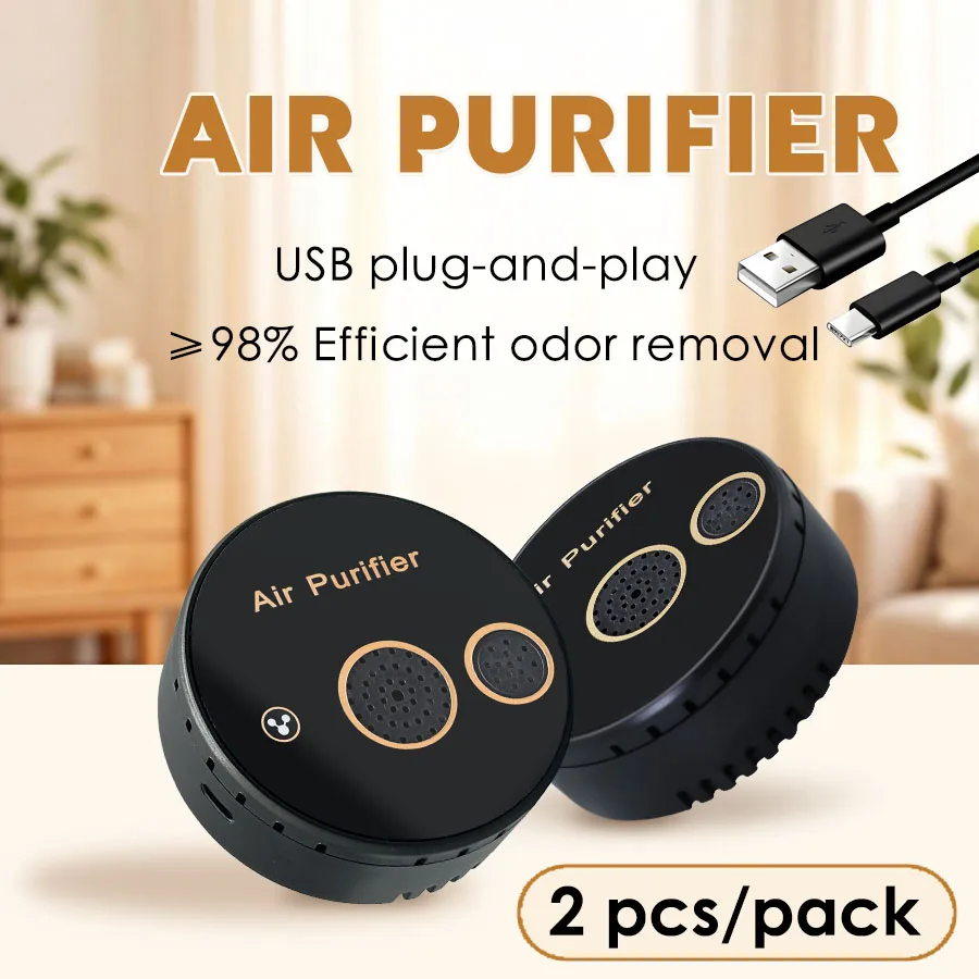 

Набор из 2-х мини-генераторов озона с отрицательными ионами, работающих от USB, для очистки воздуха, подходит для небольших помещений: ванной, обуви, офиса.