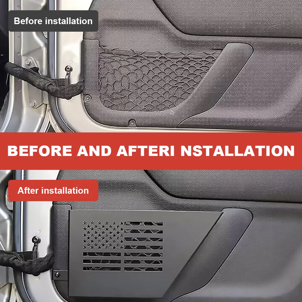 

2Pcs Metal Front Door Storage Box Door Side Insert Organizer Box Pockets Rust Proof Door Side Insert for 2007-2018 Jeep Wrangler