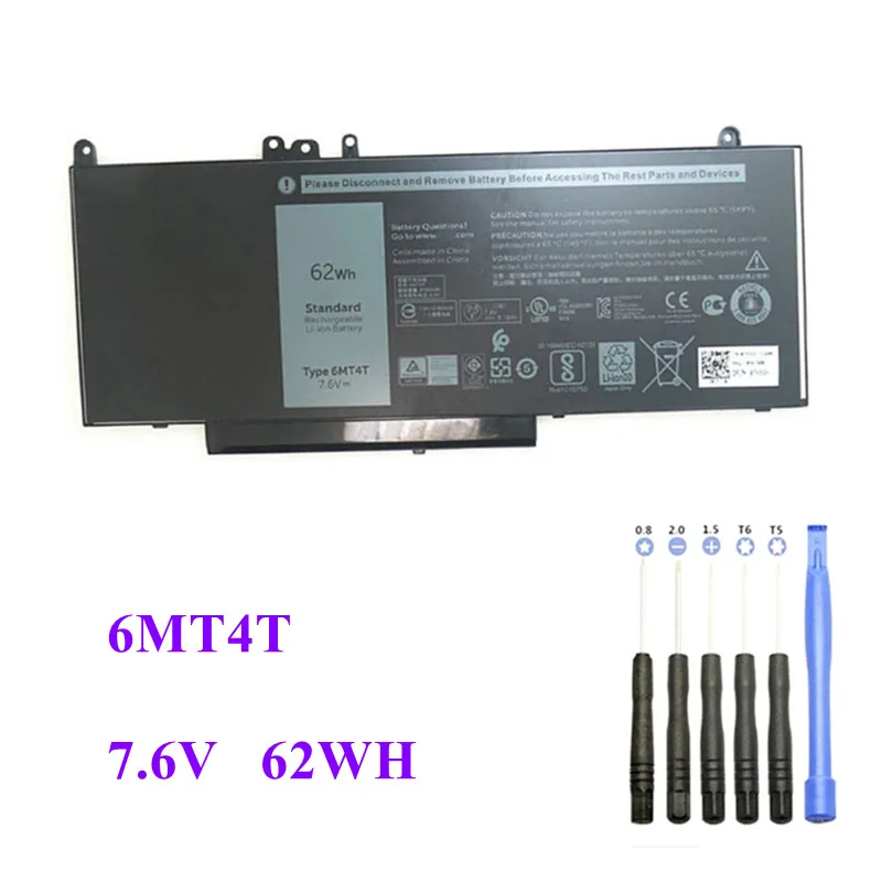 

6MT4T 7.6V 62WH Laptop Battery for DELL Latitude E5470 E5570 M3510 15.6" Sereis 7V69Y TXF9M 79VRK 07V69Y