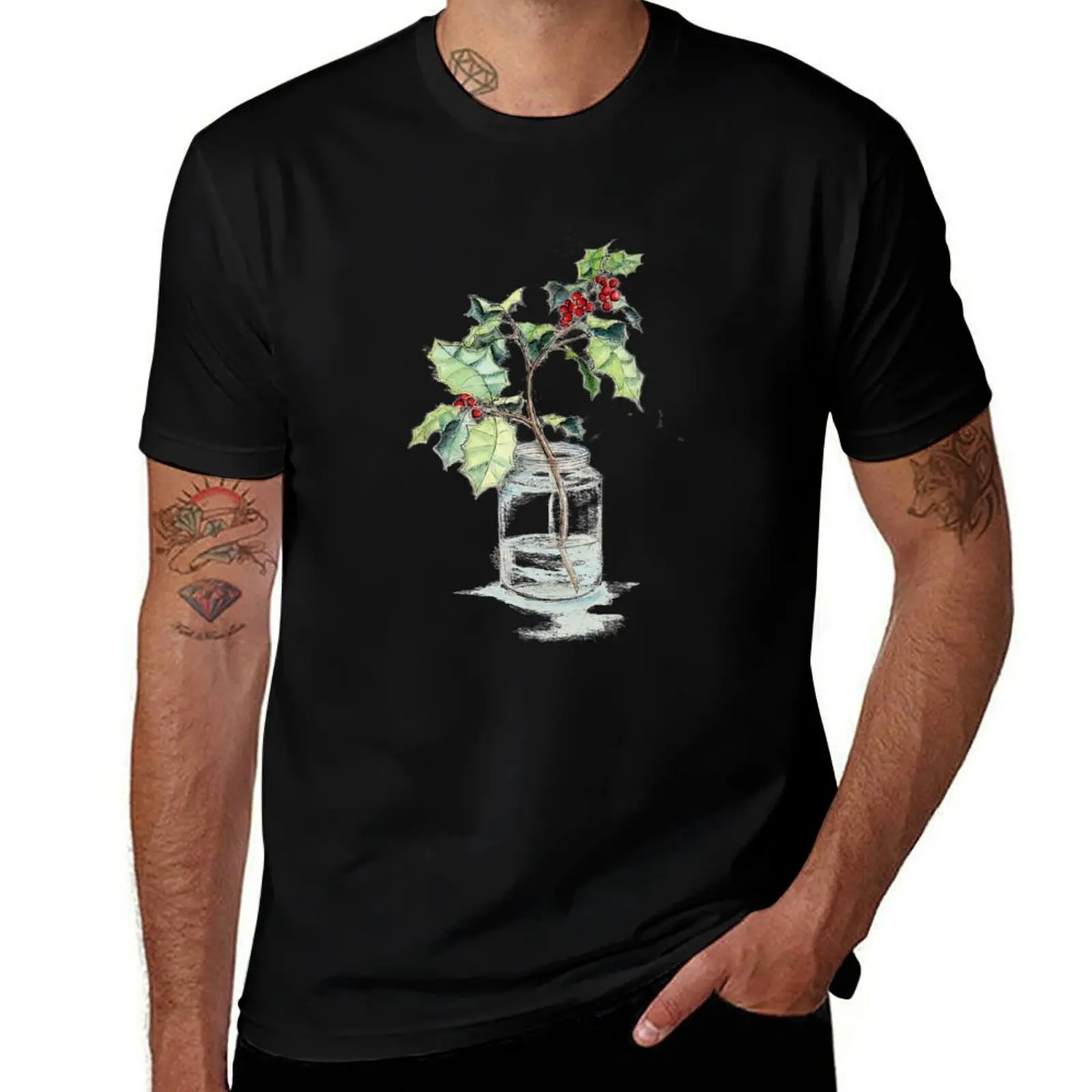 Christmas Holly T-Shirt man t shirt graphic T-Shirt