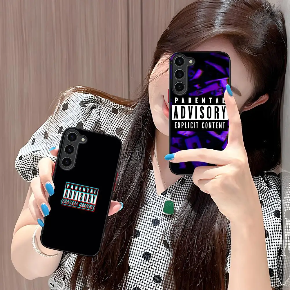 Parental Advisory Phone Case for Samsung Galaxy S26 S25 S24 S23 S22 S21 Plus FE Ultra Skin Feel Shockproof Cover