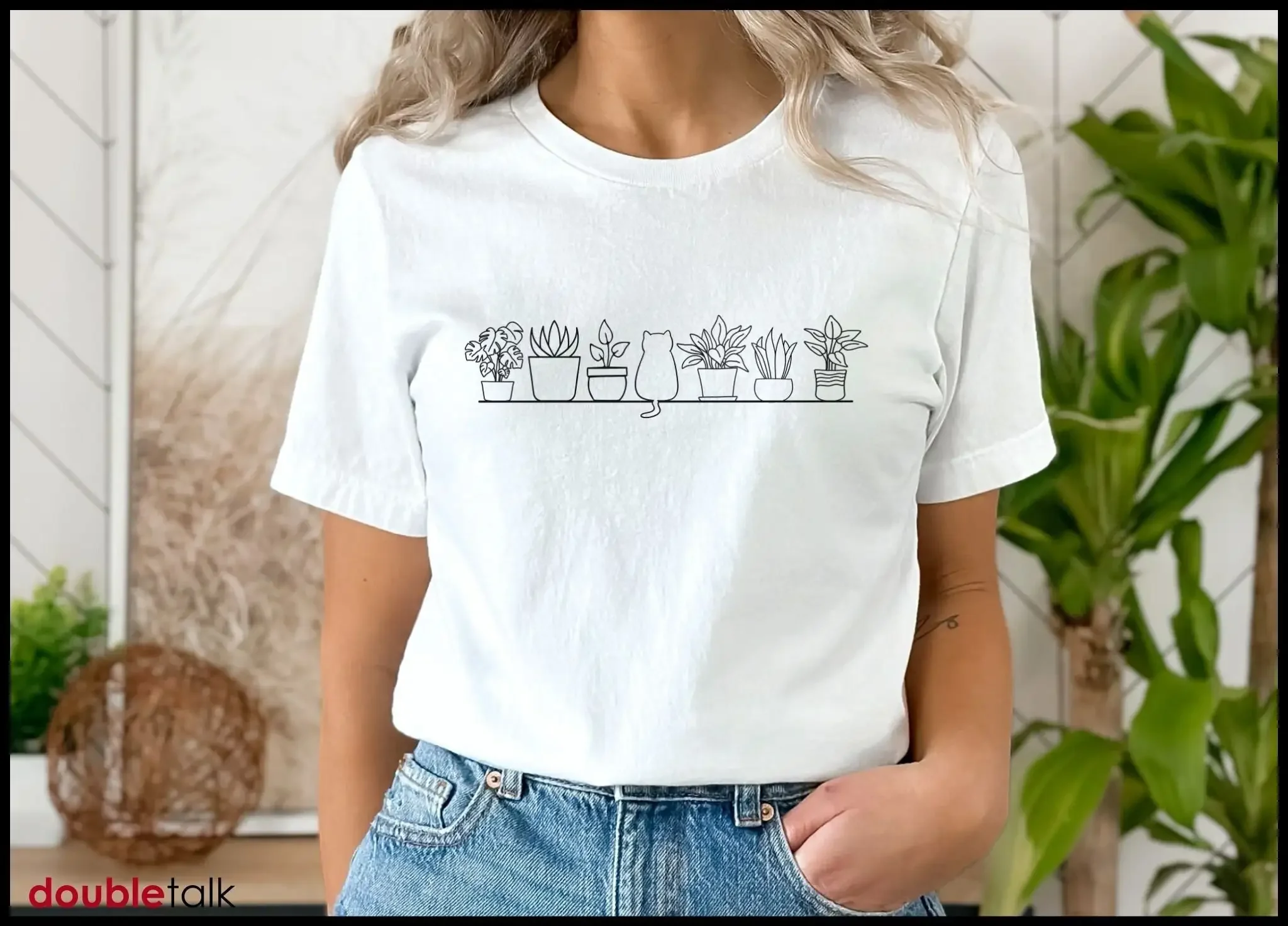 

Cats and planT T Shirt lover gardener for cat gifT