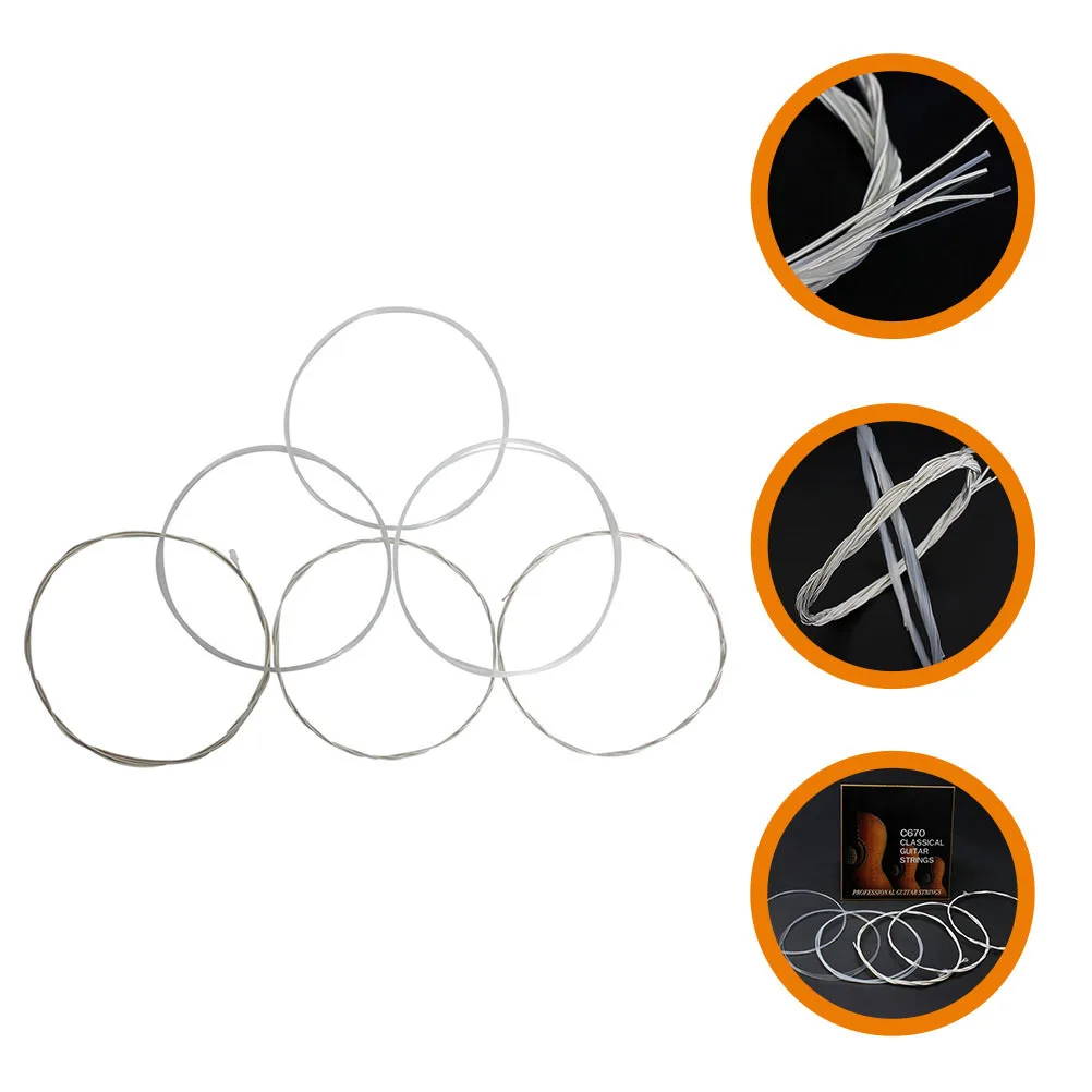 

6Pcs Classical Acoustic Guitar Strings Metal Replacement Essential Setup Play Better Music Acoustic Guitar Strings