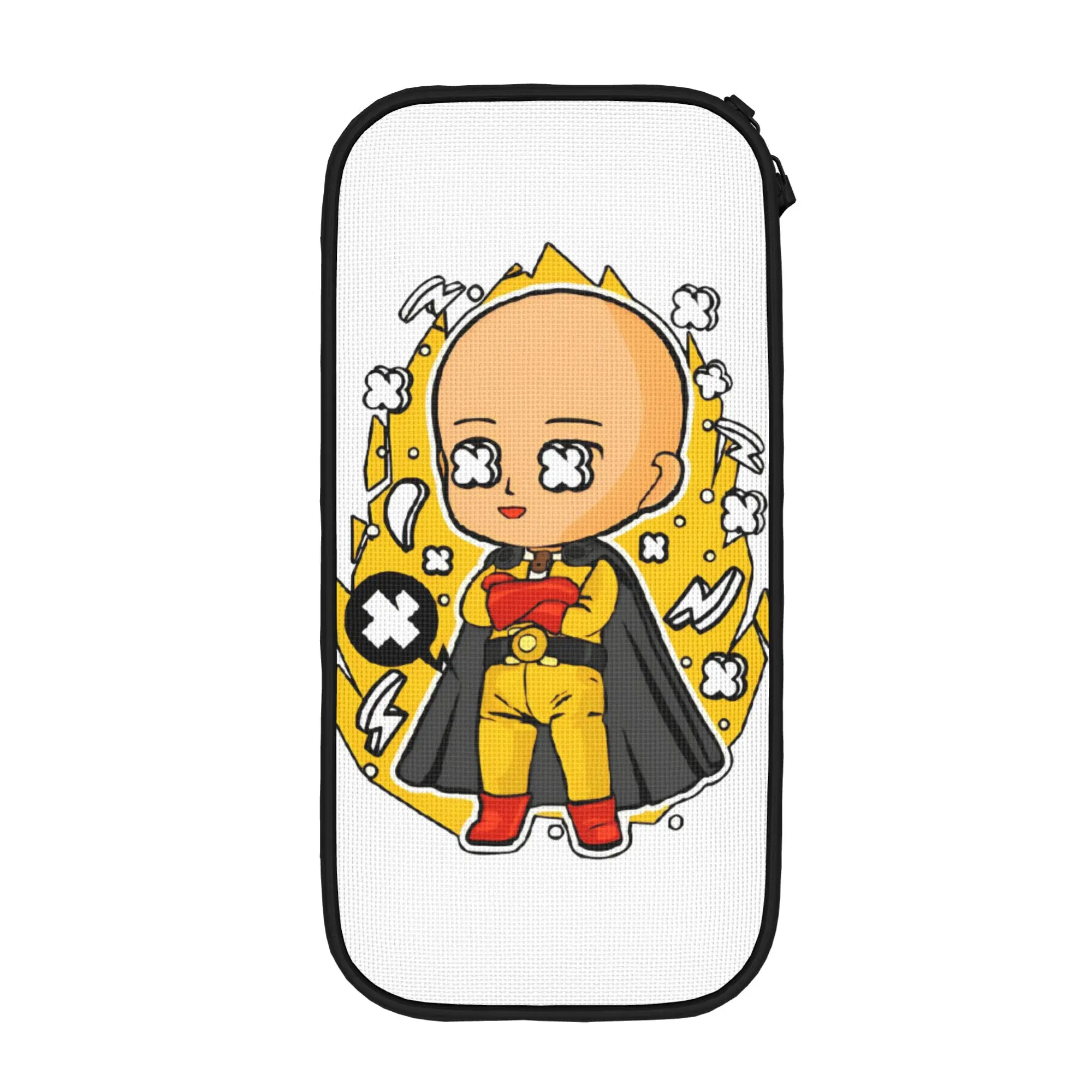 Saitama Chibi   One-Punchs-Man Hero  Pencil Cases New  Bags for Student Big Capacity School Supplies Gift Pencilcases