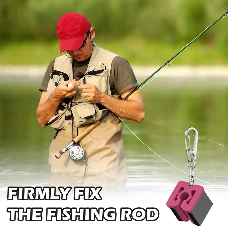 Fishing Rod Clips Wearable Fishing Rod Holder Fishing Rod Rack Belt Clip Hand-Free Rod Holder Rod Assistant Tools