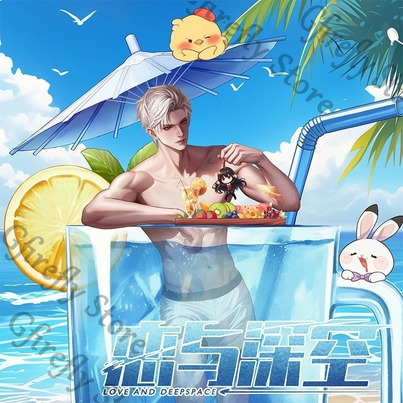 لوحة واقفة من الأكريليك من Love and Deepspace، ديكور أنيمي سيلوس، لوحة مؤشر للإبداع، حامل عرض رائع، هدية عيد ميلاد