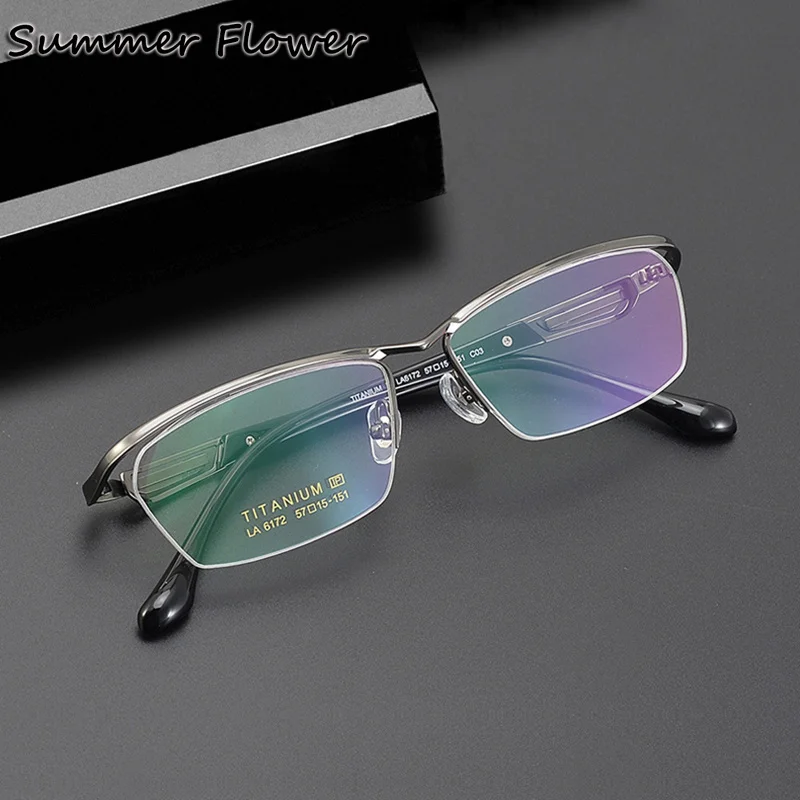 Japan Design Eyewear Pure Titanium Top Quality Frame High End Glasses Gentlemen Light Weight Optical Prescription Spectacles