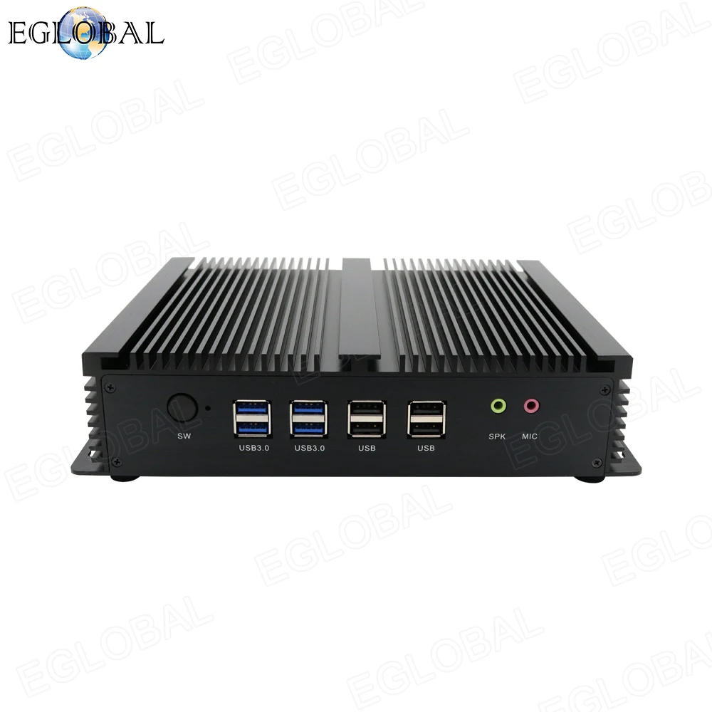 EGLOBAL Mini Industrial PC Fanless Core i7 i5 4200U Celeron 2955U HD WiFi 6*RS232 RS485 Windows 10 Computer Linux Dual LAN 6*COM