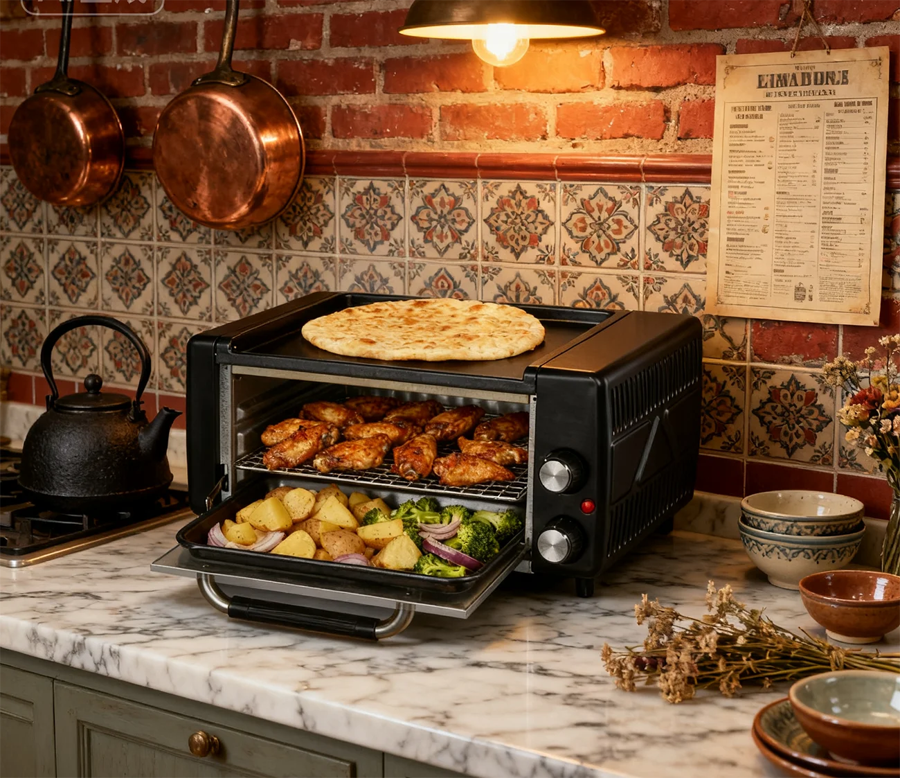 Picture 3: Household Electrical Tandoor Oven for Kitchen Use Fast Cook Pizza, Naan Bread, Chapati,Roti, Lahmacun,Manakish,Chicken,Steak