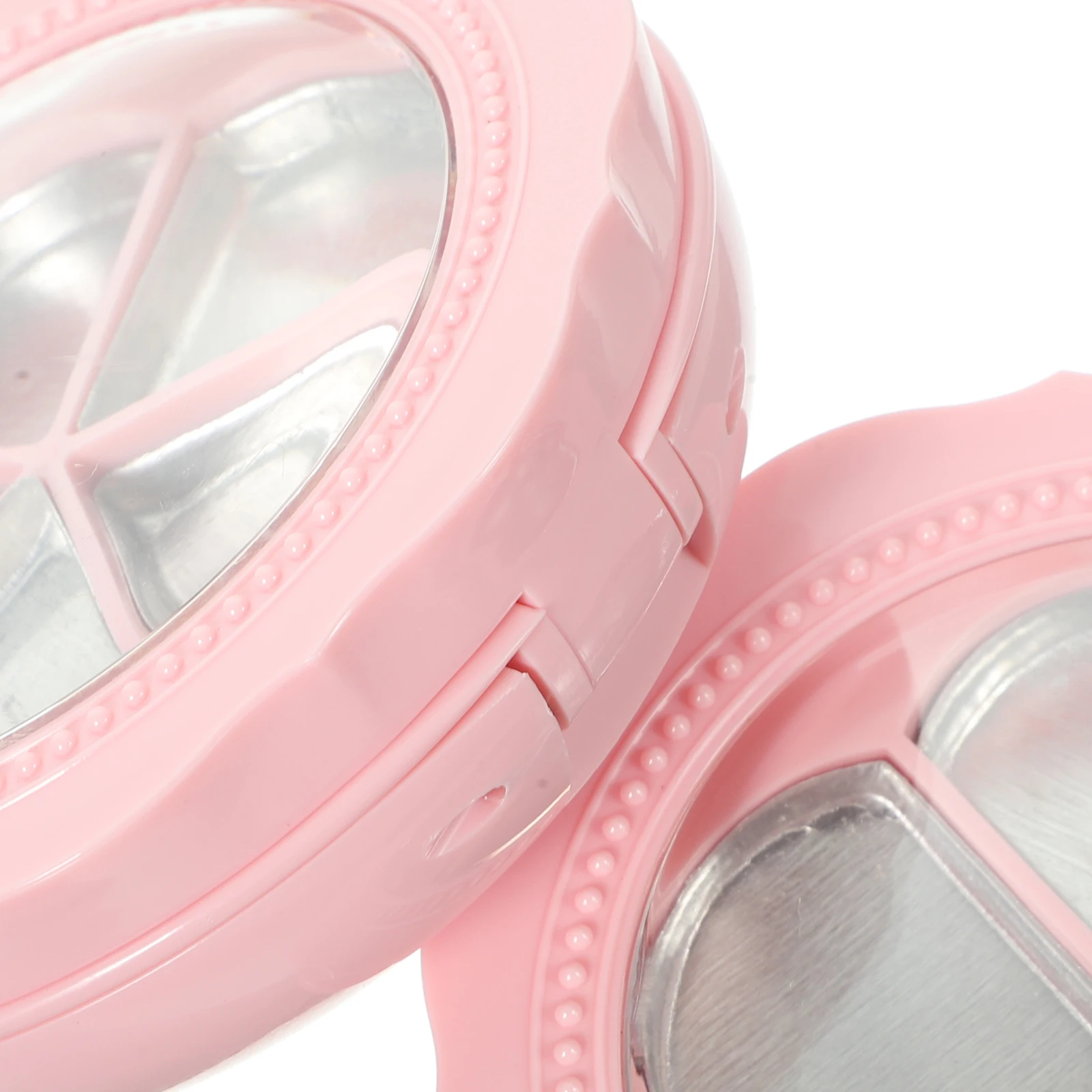 

2 Sets 5 Grids Lipstick Box Eyeshadow Case Portable Refillable Containers Palette DIY Blusher Travel Makeup Supplies Pink Color