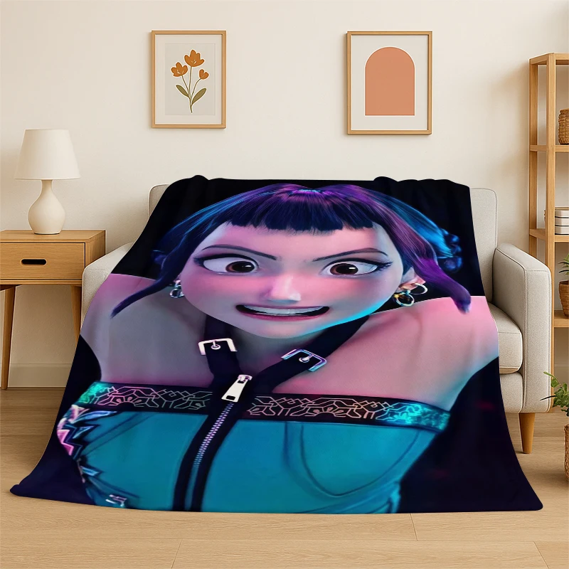 KPop D-Demon Hunters Girl Group Cartoon Soft Flannel Throw Blanket,Cozy Blanket for Bed,Couch,Sofa,Bedroom,Living Room,Travel