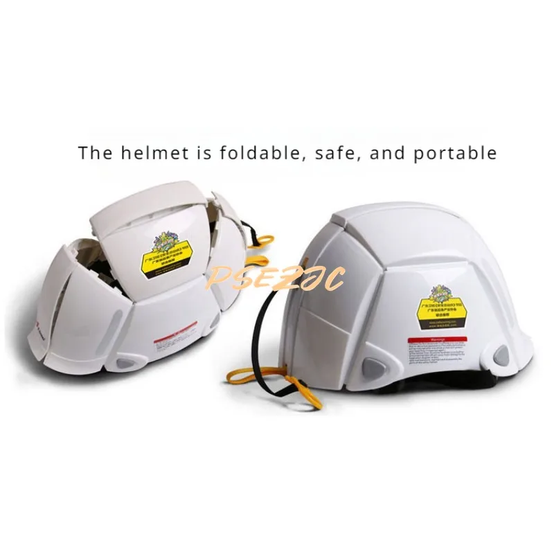 Outdoor construction site miners labor protection  anti smashing portable folding safety helmet