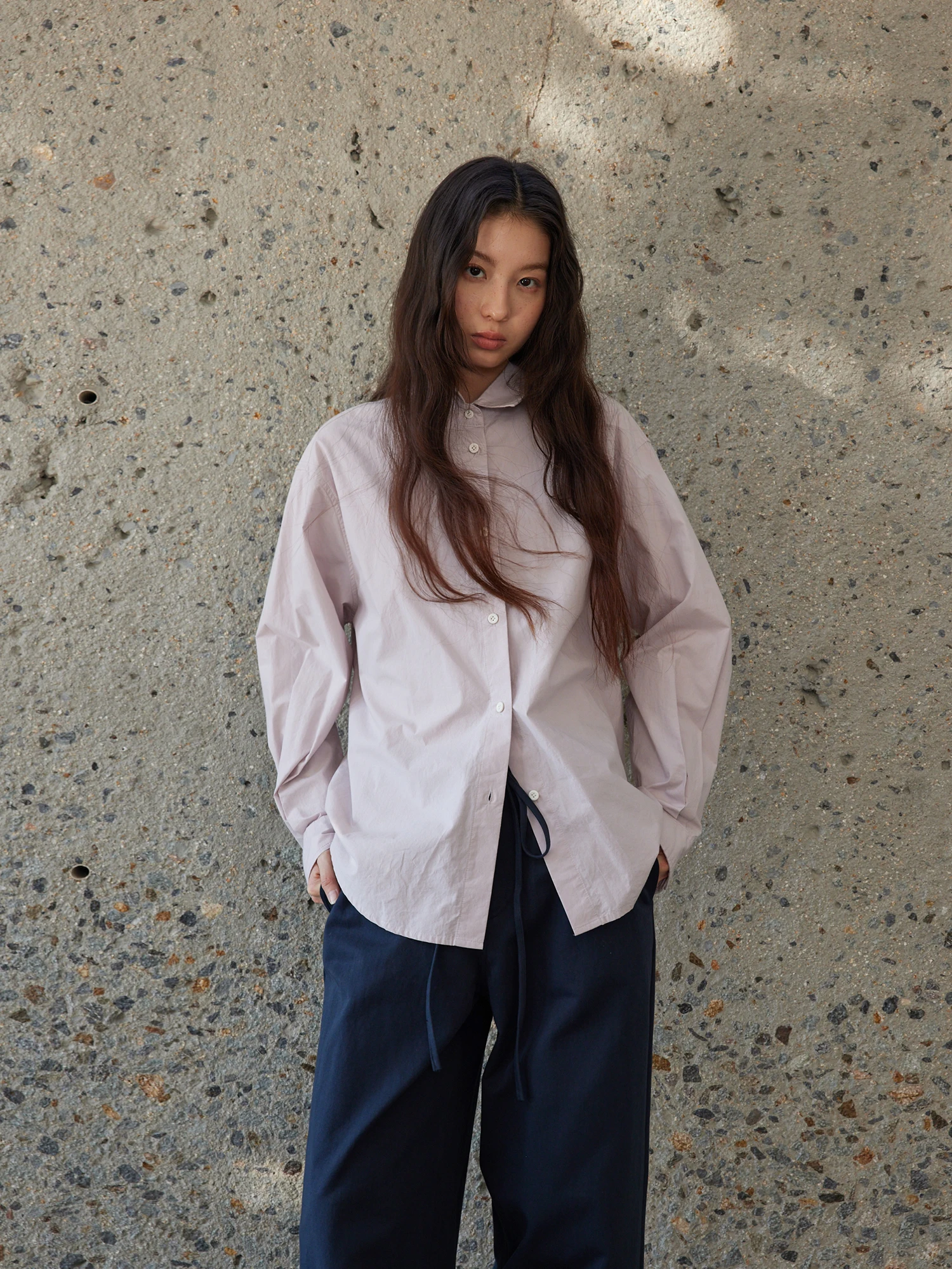 

Trueidea25 Новый хлопок с высокой плотностью, художественный универсальный женский свободный крой и длинный све, повседневный стиль на пуговицах