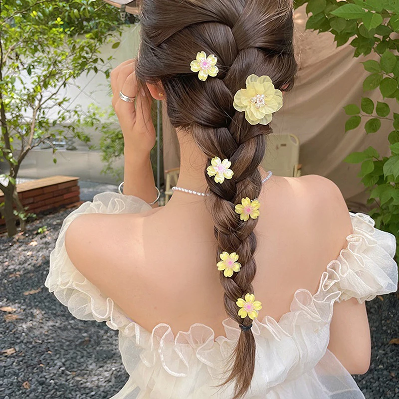 New Kids Mini Hair Clips For Girls Hair Accessories Braided Hair Hairpin Small Flower Sweet Women Fashion Decoration Barrettes